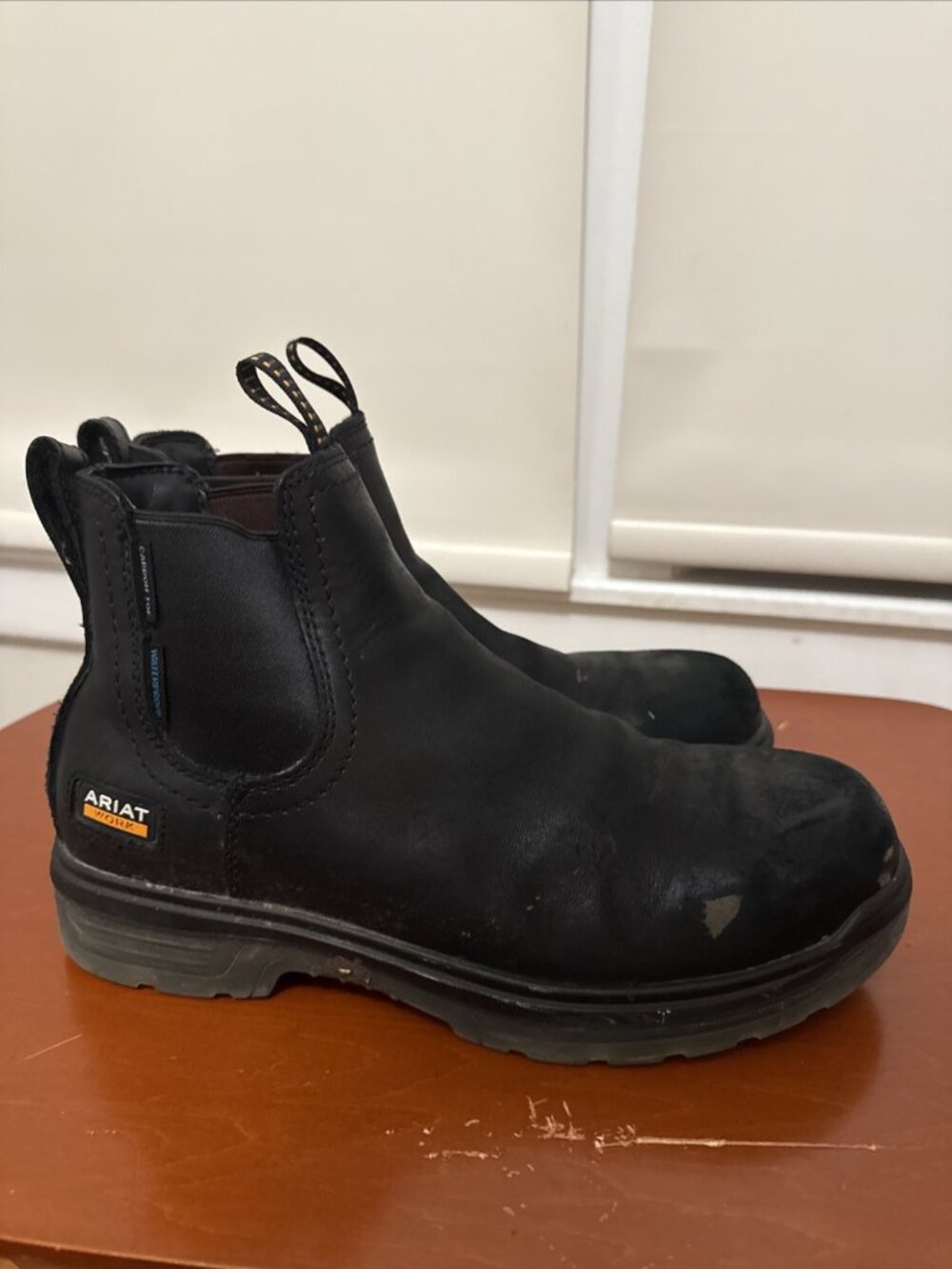 Ariat Turbo Chelsea Waterproof Carbon Toe MAN IN Black SZ 9.5D